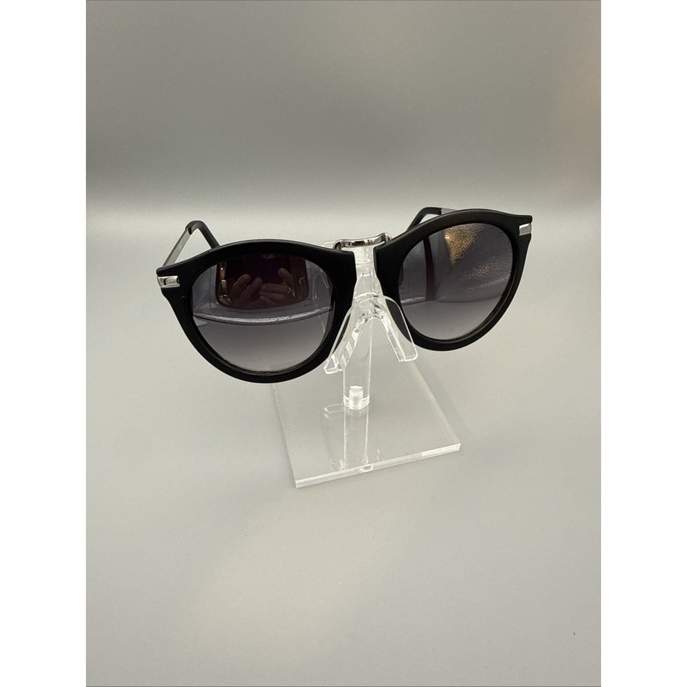 Calabria K+K LOREN Sunglasses Black/Silver Round Authentic Designer Sunglasses